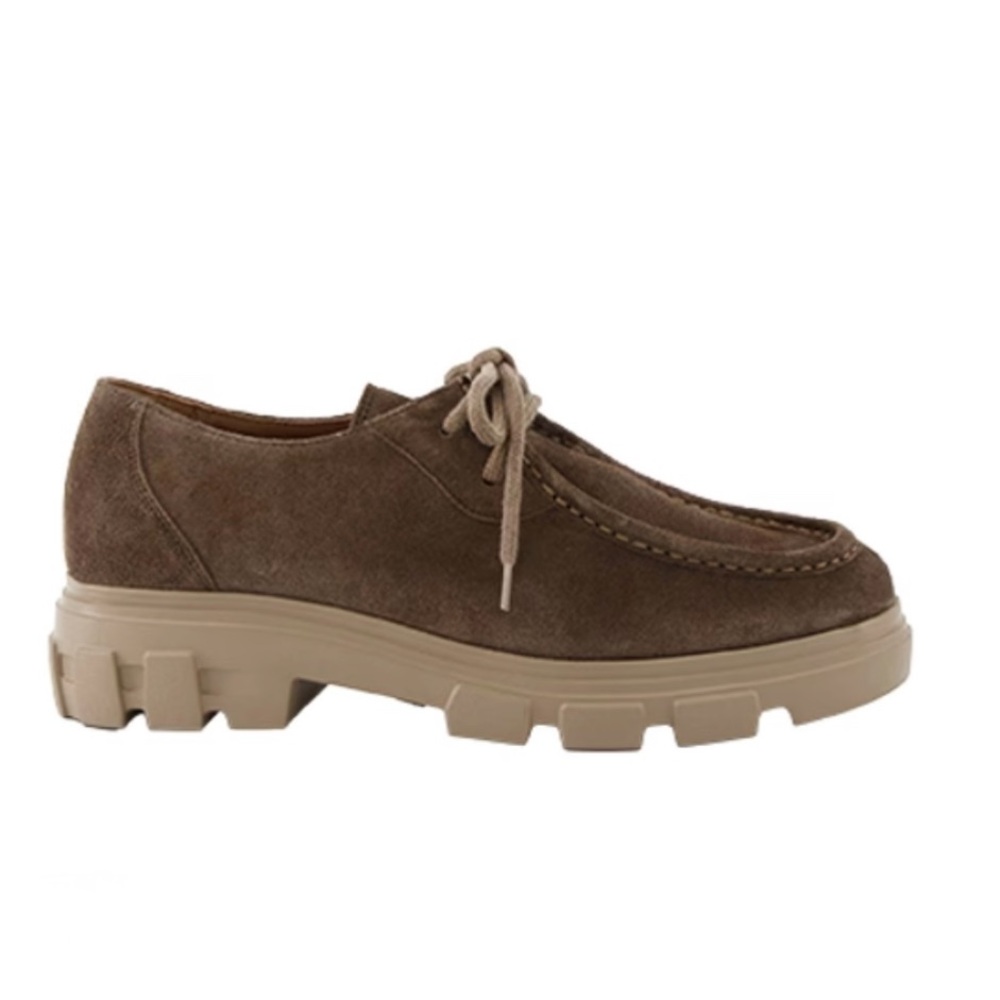 Teddy brown suede Leather lace up Oxfords US sizes Never used